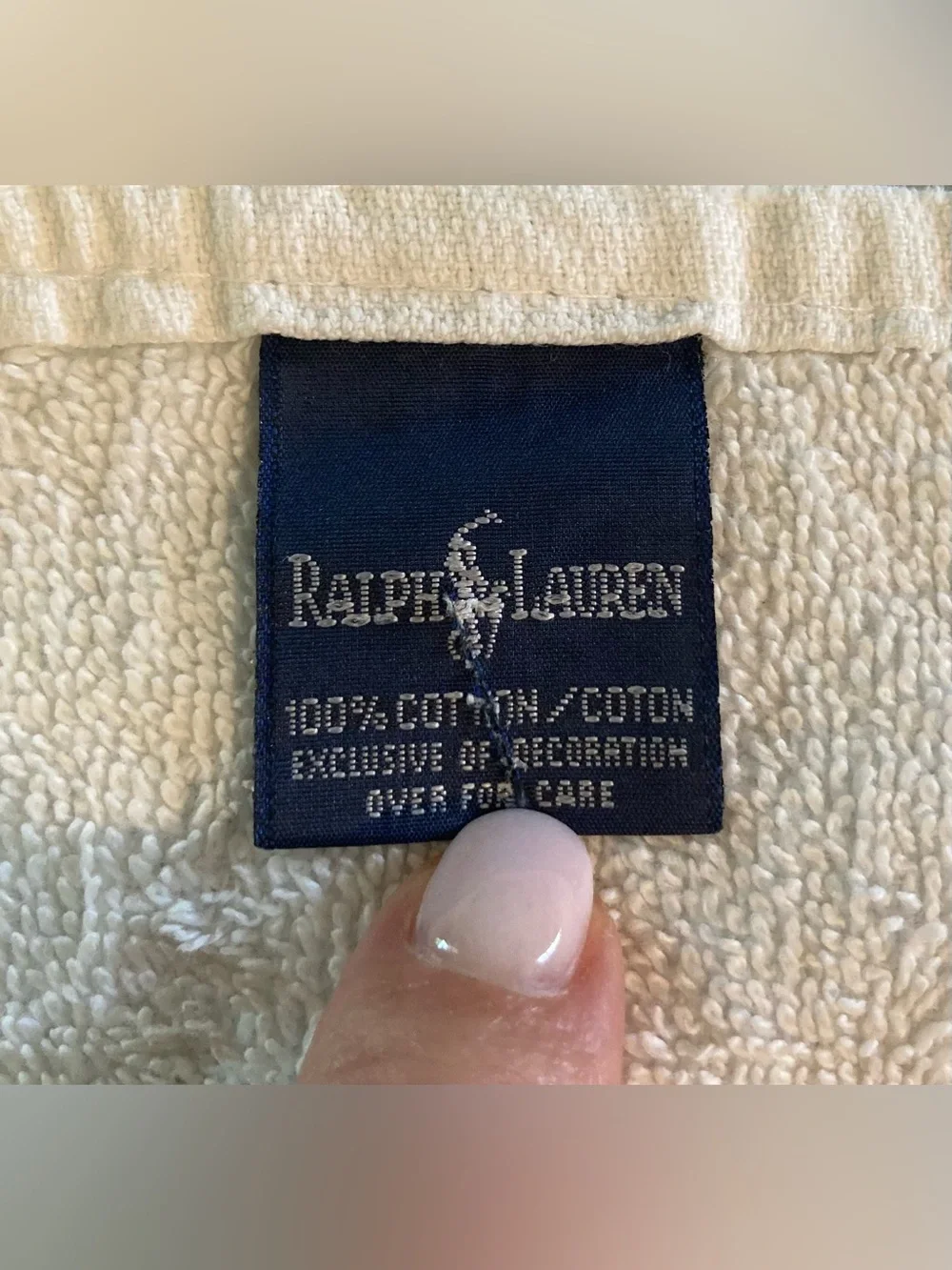 Vintage (1980s) Ralph Lauren Polo Beach Towel
